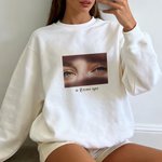Personlig Ocean Eyes Multicolor T-shirt Sweatshirt Hoodie med text och foto Jul Födelsedag Jubileum Present till familj Vänner