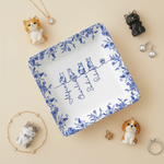 Personlig Toile De Jouy 1-7 Line Dogs Cats Ceramic Trinket Smykkeskål med navn Memorial Bursdagsgave til kvinner kjæledyrseiere