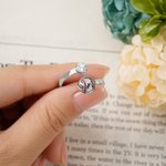 Personalizada de béisbol de baloncesto Deportes Anillo ajustable con texto grabado y en forma de corazón de piedras preciosas Día de Juego de desgaste de regalo para las mamás amantes del deporte