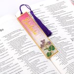 Marcapáginas personalizado con el nombre de la flor de nacimiento y el nombre de la flor de nacimiento para los amantes de los libros Amigos Estudiantes