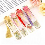 Marcapáginas personalizado con el nombre de la flor de nacimiento y el nombre de la flor de nacimiento para los amantes de los libros Amigos Estudiantes