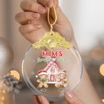 Personlig Snowflake Gingerbread Men House Glass hengende ornament med navn og tekst Tre dekorasjon Morsom julegave til familievenn