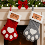 Medias de Navidad Personalizadas con Orejas de Mascota y Nombre Decoración de Chimenea Regalo de Navidad para los Amantes de las Mascotas