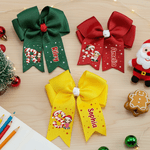 Henkilökohtainen sarjakuvahahmo Lumihiutale Santa Claus Candy Cane Alkuperäinen Bow hiuspinni nimi Söpö tarvikkeet joulujuhla lahja