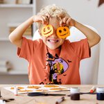 Personlig Wizard Hat Bat Doodle Initial 100% bomull Unisex Baby Bodysuit T-skjorte med navn Halloween festgave til baby gutter jenter