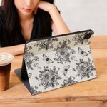 Henkilökohtainen Toile De Jouy Syntymä Flower Pad asia Suojakansi iPad nimi Päivittäinen käyttö Syntymäpäivä Vuosipäivä lahja naisille tytöille
