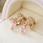 Colibrí personalizado Zircon Pendientes con piedra de nacimiento Joyería delicada Cumpleaños Aniversario Regalo de Navidad para las mujeres