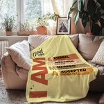 Gepersonaliseerde God Zegt Bijbelvers Zachte Deken met Naam Huisdecoratie Verjaardag Kerstcadeau voor Familie Vrienden Christenen