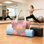 Gepersonaliseerde Multicolor Zomer Bloemen Yoga Mat Tas met Naam Yoga Accessoires Verjaardag Sporten Kerstcadeau voor Vrouwen Yoga Liefhebbers