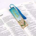 Marcapáginas personalizado con el nombre de la flor de nacimiento y el nombre de la flor de nacimiento para los amantes de los libros Amigos Estudiantes
