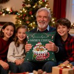 Personalized Cute Gingerbread Man Soft Throw Pillow Cover with Name Home Decor Housewarming Christmas Gift for Grandma Grandpa