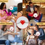Portachiavi personalizzato a blocchi abbinati con cuore iniziale inciso Tag 2 pezzi San Valentino Anniversario regalo per la coppia amico