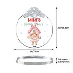Personlig Snowflake Gingerbread Men House Glass hengende ornament med navn og tekst Tre dekorasjon Morsom julegave til familievenn