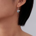 Colibrí personalizado Zircon Pendientes con piedra de nacimiento Joyería delicada Cumpleaños Aniversario Regalo de Navidad para las mujeres