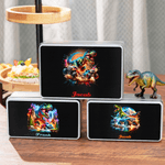 Personalized Dinosaur Off-Road Vehicle Food Grade Metal Biscuit Tin Box with Name Birthday Christmas Gift for Kids