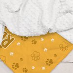 Personalized Cute 3D Cartoon Dog Multicolor Soft Throw Pet Blanket with Name Pet Birthday Adoption Anniversary Gift for Pet Lovers Owners