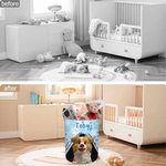 Personalised 3D Cartoon Dog Paws Collapsible Large Capacity Laundry Storage Basket with Name Pet Birthday Housewarming Gift for Pet Owners