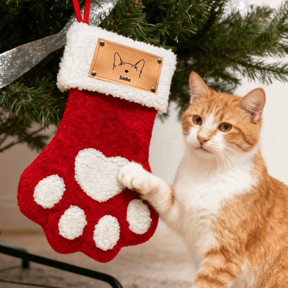 Chaussette de Noël personnalisée avec nom pour animaux de compagnie Cadeau de Noël pour les propriétaires d'animaux de compagnie. 5