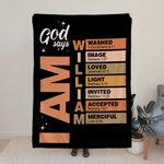 Gepersonaliseerde God Zegt Bijbelvers Zachte Deken met Naam Huisdecoratie Verjaardag Kerstcadeau voor Familie Vrienden Christenen
