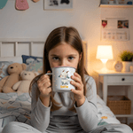 Personlig søt dyrestjerne 12 oz emaljekrus med navn Bursdag barnedag gave til gutter jenter
