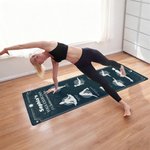 Henkilökohtainen Mandala Yoga asennot Super imukykyinen joogamatto nimellä ja tekstillä Urheilutarvikkeet Syntymäpäivälahja naisille Joogan ystäville