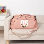 Borsa da viaggio impermeabile personalizzata con nome e numero, regalo di compleanno per gli amanti dello sport
