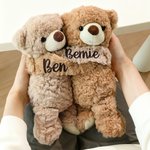 A Hug for My Cutie Love - Personalised Scented Stuffed Bear Puppy Plush Toy Birthday Wedding Anniversary Valentine's Day Gift