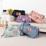 Personalizada Impermeable Disco Béisbol Coquette Lazo Gran Capacidad Bolsa de viaje Duffel con nombre Ocio Accesorios de viaje Regalo para Deporte Travel Lover