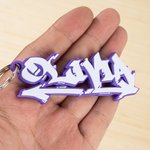 Personalized 3D Printed Multicolor Graffiti Name Keychain Birthday Gift for Friends Graffiti Lovers