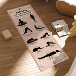 Personalisierte Mandala Yoga-Stellungen Super saugfähige Yoga-Matte mit Namen und Text Sportzubehör Geburtstagsgeschenk für Frauen Yoga-Liebhaber