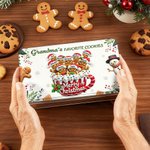 Personalised 2-20 Gingerbread Men Biscuit Tin Storage Box with Names and Title Christmas Gift for Kids Family Friends