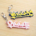 Personalized 3D Printed Multicolor Graffiti Name Keychain Birthday Gift for Friends Graffiti Lovers