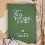 Personalized This Fucking Sucks A5 Grief Journal Notebook with Text Daily Memorial Bereavement Gift for Loss of Dad Mom Wife Husband