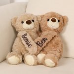 Gepersonaliseerd Knuffelbare Beren- of Puppyduo met Lavendelgeur en Naam Knuffelduo Jubileum- en Verjaardagscadeau voor Beste Vrienden of Koppels