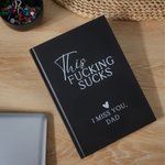 Personalized This Fucking Sucks A5 Grief Journal Notebook with Text Daily Memorial Bereavement Gift for Loss of Dad Mom Wife Husband