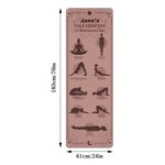 Henkilökohtainen Mandala Yoga asennot Super imukykyinen joogamatto nimellä ja tekstillä Urheilutarvikkeet Syntymäpäivälahja naisille Joogan ystäville