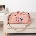 Personalizada Impermeable Disco Béisbol Coquette Lazo Gran Capacidad Bolsa de viaje Duffel con nombre Ocio Accesorios de viaje Regalo para Deporte Travel Lover
