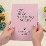 Personalized This Fucking Sucks A5 Grief Journal Notebook with Text Daily Memorial Bereavement Gift for Loss of Dad Mom Wife Husband