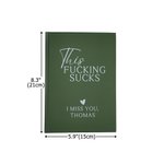 Personalized This Fucking Sucks A5 Grief Journal Notebook with Text Daily Memorial Bereavement Gift for Loss of Dad Mom Wife Husband