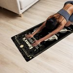 Henkilökohtainen Mandala Yoga asennot Super imukykyinen joogamatto nimellä ja tekstillä Urheilutarvikkeet Syntymäpäivälahja naisille Joogan ystäville