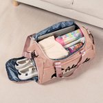 Sac de Voyage Grande Capacité Personnalisé avec Nom Style d'Équitation Sac à Bandoulière avec Multi-Poches Cadeau Anniversaire pour Amoureux de Cheval