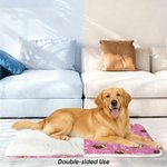 Personalized Pet Face Photo Paw Print Soft Pet Bed Mat with Name Pet Birthday Adoption Anniversary Gift for Pet Lovers Owners