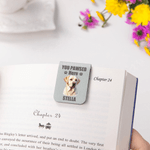 Gepersonaliseerde leuke hond kat gezicht foto PU lederen magnetische bladwijzer Clip met naam lezen accessoires kerstcadeau voor dierenliefhebbers boekenwurmen