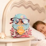 Personalized Coral Shell Cute Mermaid Design Kid's Eyeglass Holder Stand with Name Desk Decor Birthday Gift for Girls