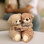 A Hug for My Cutie Love - Personalised Scented Stuffed Bear Puppy Plush Toy Birthday Wedding Anniversary Valentine's Day Gift
