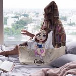 Couverture à capuche personnalisée avec nom pour bibliothèque Cadeau d'anniversaire pour les amoureux des livres