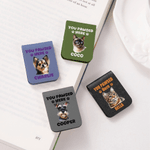 Gepersonaliseerde leuke hond kat gezicht foto PU lederen magnetische bladwijzer Clip met naam lezen accessoires kerstcadeau voor dierenliefhebbers boekenwurmen