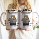 Henkilökohtainen Leopardipainatus sarjakuvahahmo 11 oz 15 oz Keraaminen kahvimuki nimellä Syntymäpäivä Vuosipäivä Lahja äidille Tyttärelle 7
