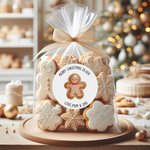 Spersonalizowane wodoodporne naklejki Święty Mikołaj z piernika z imieniem Christmas Festival Party Prezent dla rodziny i przyjaciół