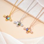 Collana personalizzata con zircone colibrì con pietra di nascita Gioielli delicati Regalo di compleanno e anniversario per le donne amanti dei colibrì